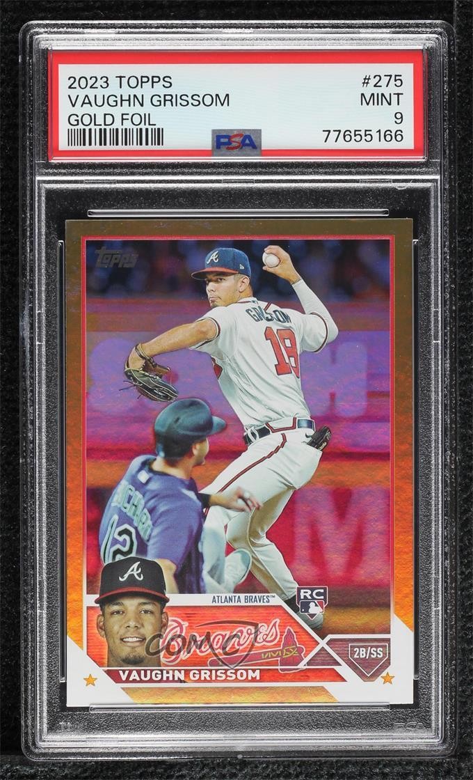 2023 Topps Series 1 Gold Foil Vaughn Grissom #275 PSA 9 MINT Rookie RC