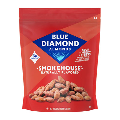 Blue Diamond Almonds, Smokehouse Flavored Snack Nuts for Healthy Snacking, 25 oz