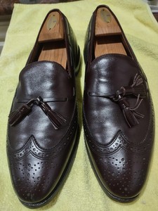 Allen Edmonds 10D Manchester Tassel Loafers Oxblood Leather Loafers Made In USA