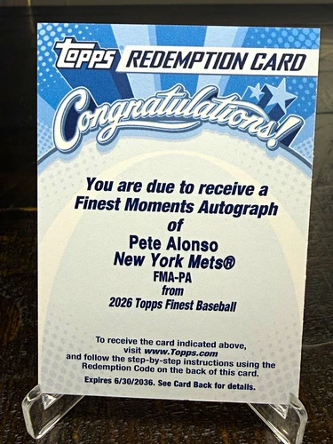 2026 Topps Finest Pete Alonso Base (RAW)