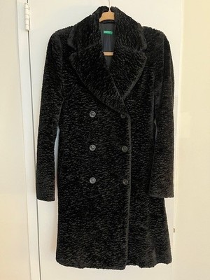 BENETTON FAUX PERSIAN LAMB COAT