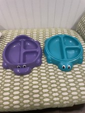 Vintage Rubbermaid Kids Divided Animal Plates Set