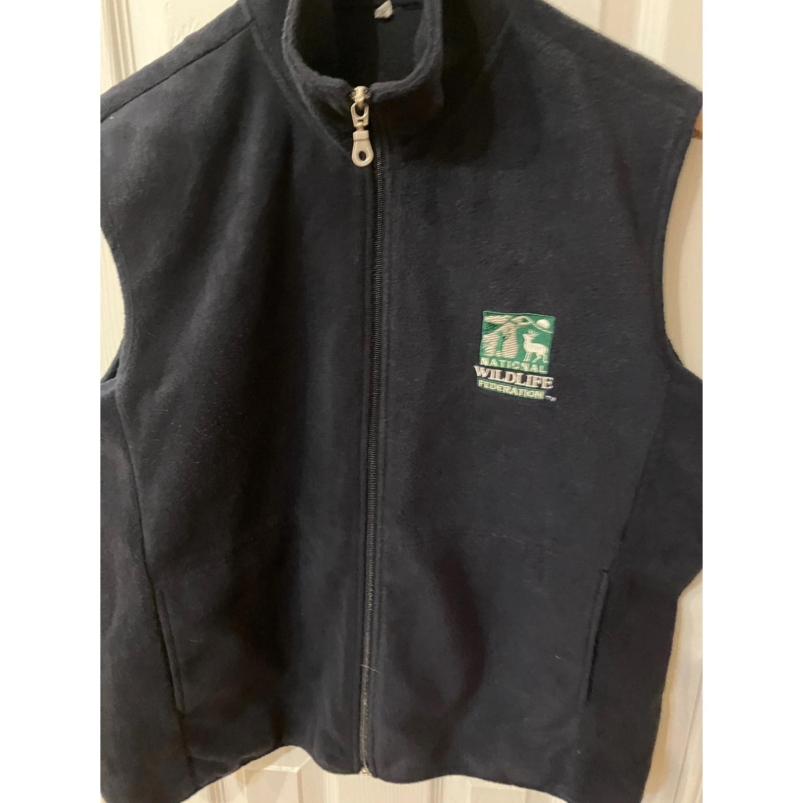 National Wildlife Federation Fleece Vest Mens Full Zip Sleeveless Outdoor L