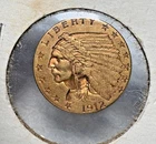 1912 U.S Gold $ 2 1/2  Dollar Indian Head Coin Very High Grade Coin !!