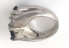 Vintage Signed 925 Sterling Silver Black & White Enamel Flowers Ring Size 7.25 — photo 5