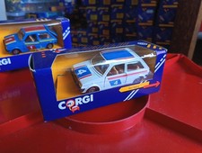 1980s Vintage Boxed Model Corgi C605 Metro Rare Version White Blue Stripe 4 