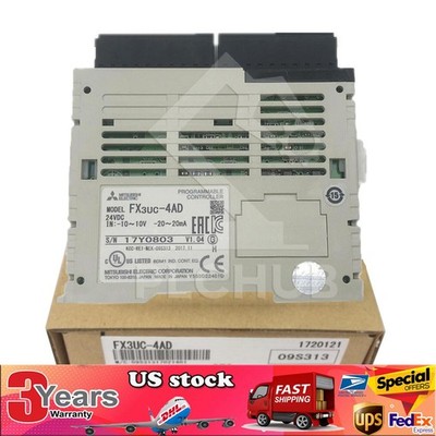 New in Box Mitsubishi FX3UC-4AD Melsec FX3UC Analog Input Blocks Module Unit NiB