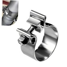 2.5 Inch Exhaust Clamp Stainless Steel Narrow Band Muffler 2.5inch Silver2.5