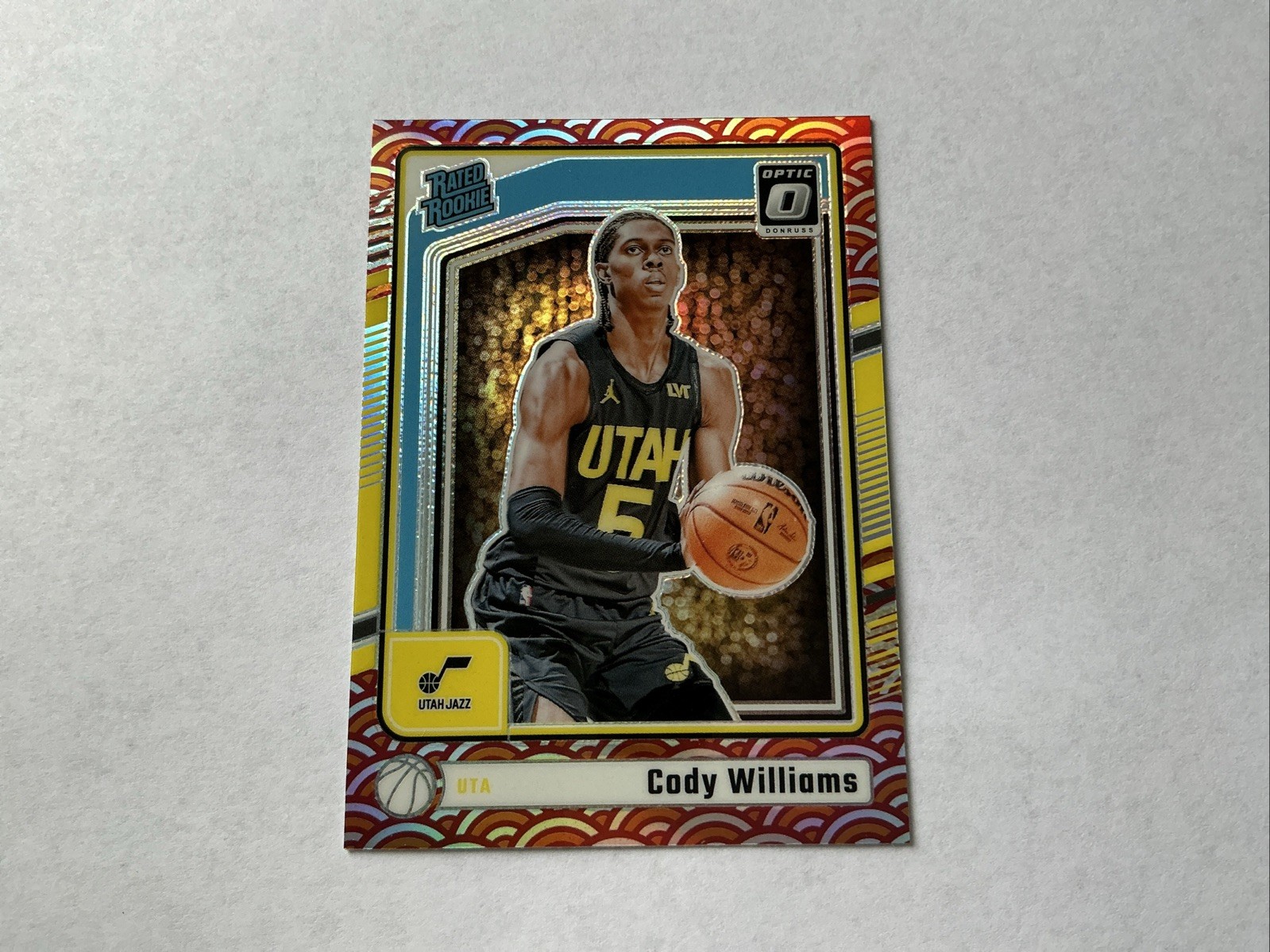 2024-25 Optic Rated Rookie Cody Williams #298 Photon Prizm Jazz