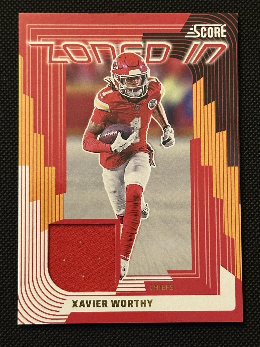 Xavier Worthy - 2025 Score Zoned In Jersey #ZON-XWY Chiefs Patch