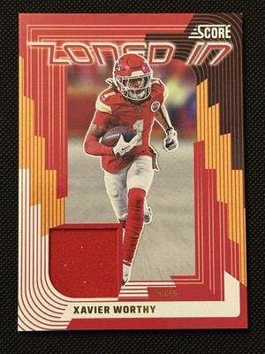 Xavier Worthy - 2025 Score Zoned In Jersey #ZON-XWY Chiefs Patch