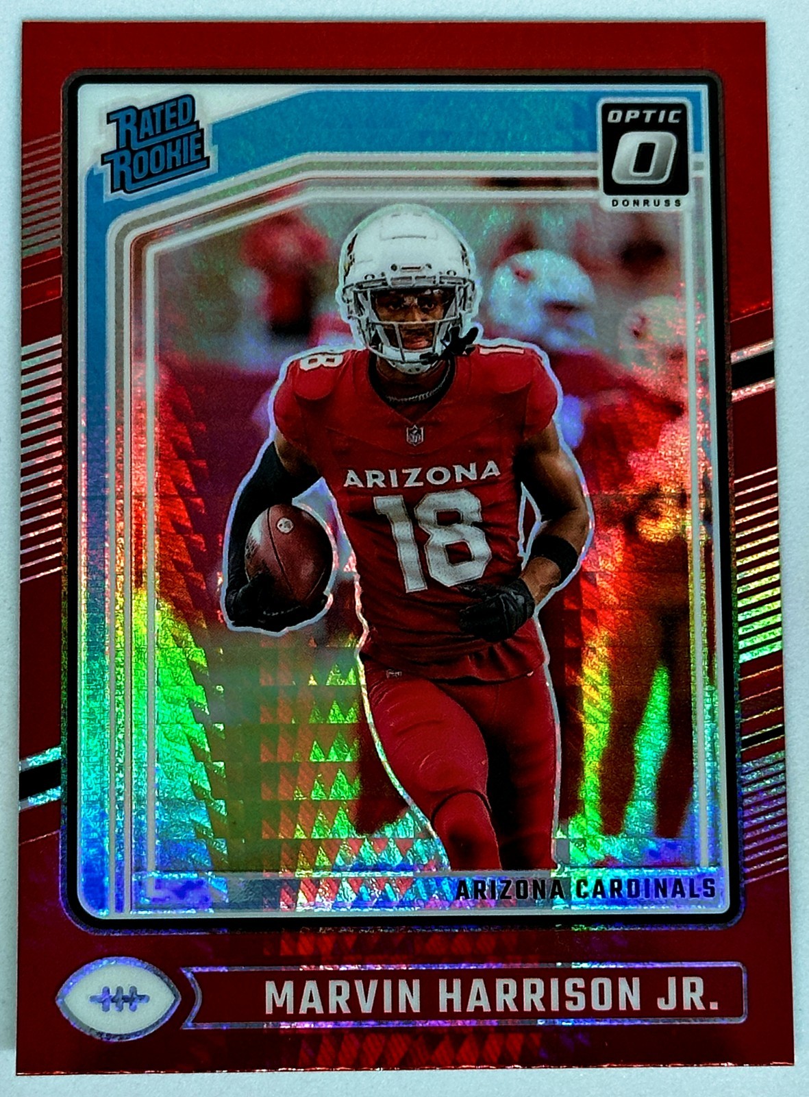 Marvin Harrison Jr. 2024 Panini Donruss Optic Rated Rookie #276 Red Mojo Prizm