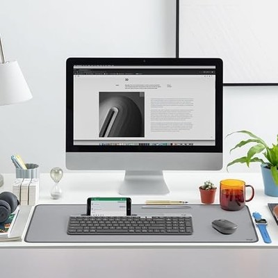 LOGITECH MULTI-DEVICE SLIM WIRELESS KEYBOARD, BLUETOOT/RECEIVER, 24 -  GRAPHITE