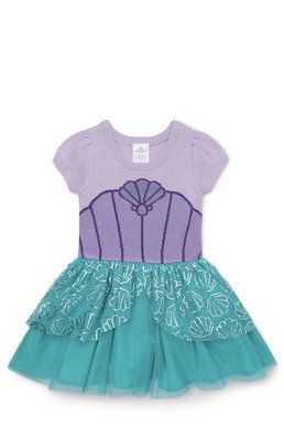 Disney Princess Ariel Little Mermaid Sweater Dress Cosplay Purple Green 18 M