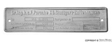 Porsche Chassis Id Plate - 356b 60-63 000-723-009-04 00072300904