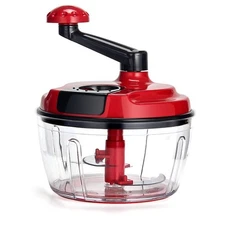 Multi-Functional Manual Food Processor 8 Cup Hand Crank Chopper Mincer Blender