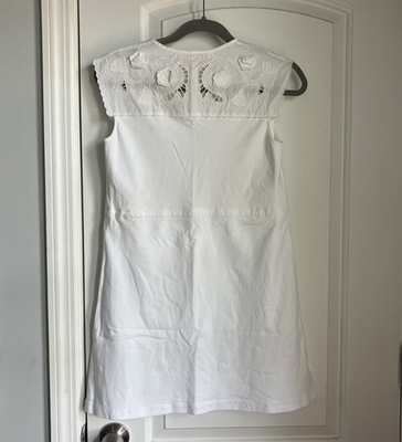 NWOT See By Chloe White Powder 100% Cotton Embroidered Eyelet Mini Dress Sz  S*** | eBay