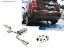  Sportauspuff-Komplettanlage ab Kat Audi A2 1.4 2x80mm gerolt schräg 42l Tank