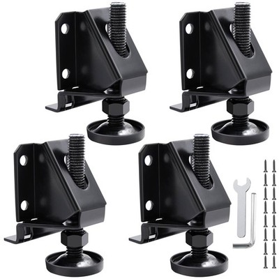 4/8/16 Pack Heavy Duty Leg Leveler, 2-inch Adjustable 4 Pack, Black