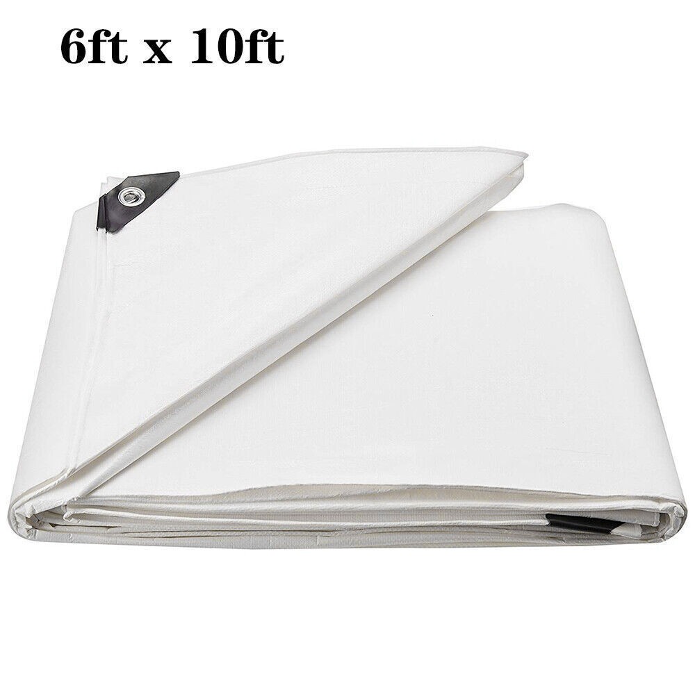 Heavy Duty Poly Tarp 12 Mil Waterproof Tarpaulin UV Sun Shade Cover Resistant