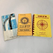Lot of 3 IBEW Pocket Handbook s Cheat Sheet Help Book Electricians Guide SLA