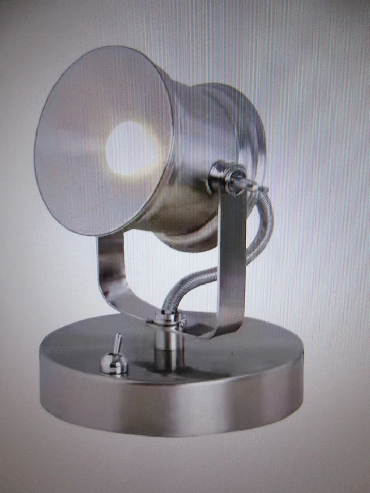 Hampton Bay 5,1 pol. Lâmpada de mesa LED integrada de níquel escovado - Imagem 2 de 4