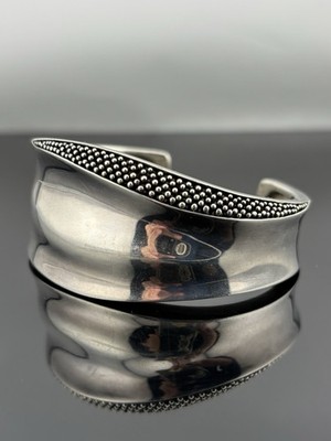 Michael Dawkins Sterlingsilber Sternennacht Blasen Wellen Manschette Armband 7'' 53 g