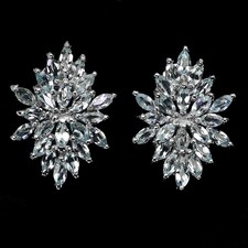 925 Sterling Silver Earrings Marquise Sky Blue Topaz Natural Gemstone Jewelry