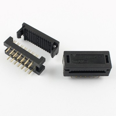1Pcs 2.54mm x 7.62mm Pitch 14 Pin Male Header FD IDC Cable Transition Connector 