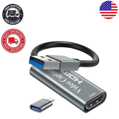 4K HDMI to USB 3.0 Video Capture Card - 1080P HD 60fps for Streaming & Gaming