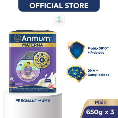 3 X Anmum Materna 650g Milk For Pregnant Woman Original Flavour EXPRESS SHIPPING