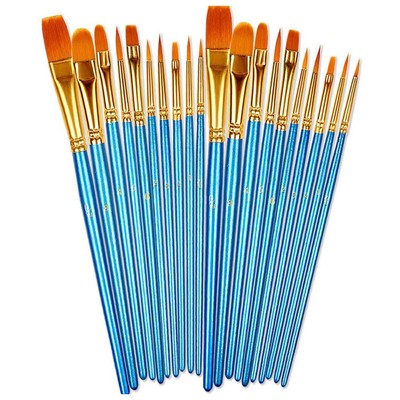 Pinsel Set, 20 Stück runde spitze Spitze Pinsel Hair Artist3331