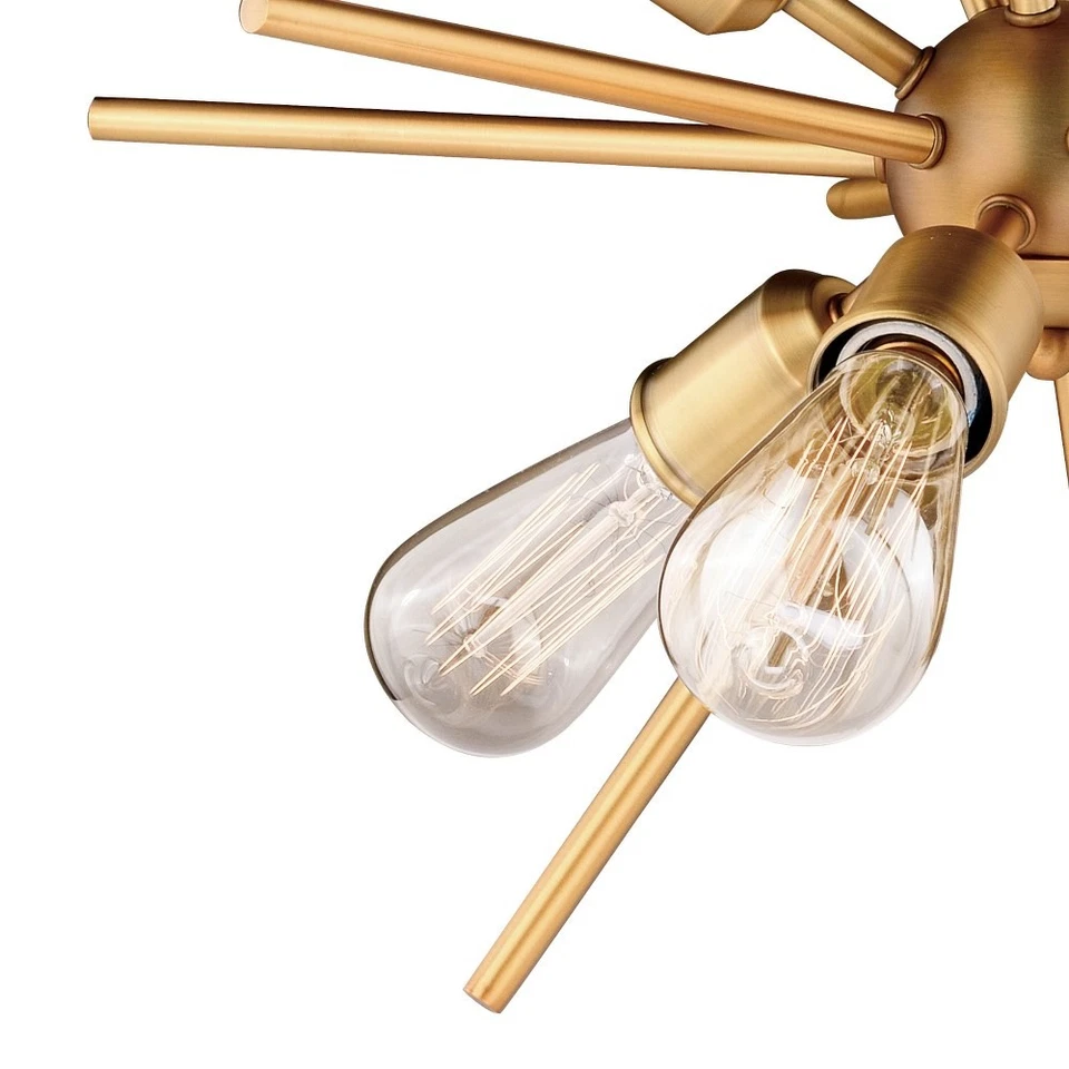 Colgante Estelle 6 luces de mediados de siglo moderno y estilo Sputnik 19,5 pulgadas de alto Foto 3 de 4