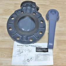 Asahi Butterfly Valve 1728040, 4" Pipe, Class 150, 150 psi, 8 Bolt, PVC, EPDM