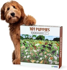 Funwares Original 101 Puppies Puzzle– Hilarious Doggy Business 1000 Pieces 