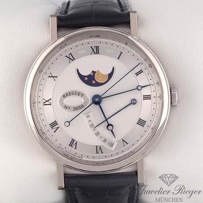 Breguet Classique 7787 Mondphase 39 mm 2013 Weissgold 750 Automatik Gold