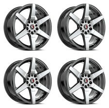 Set 4 16 Spec-1 Spt-34 Gloss Black Machined 16x7 Wheels 5x100 5x4.5 30mm Rims