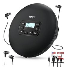C204 Basic Portable CD Player with Anti-Skip Protection - AA Battery Powered,