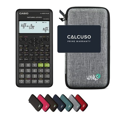 Casio fx-82ES Plus 2nd edition Taschenrechner + Schutztasche Hellgrau