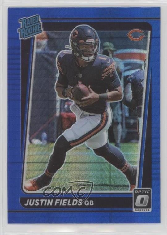 2021 Panini Donruss Optic Rated Rookie Blue Hyper Prizm Justin Fields #204 0y0n