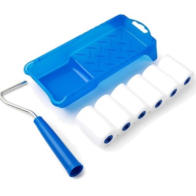 Kleiner Farbrolle Set, Mini Farbrolle 5 cm, Schaumstoff Farbrollen, Malerroll...