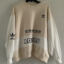 Adidas Womens All Over Print Mock Neck Oversized Sweater Size Small