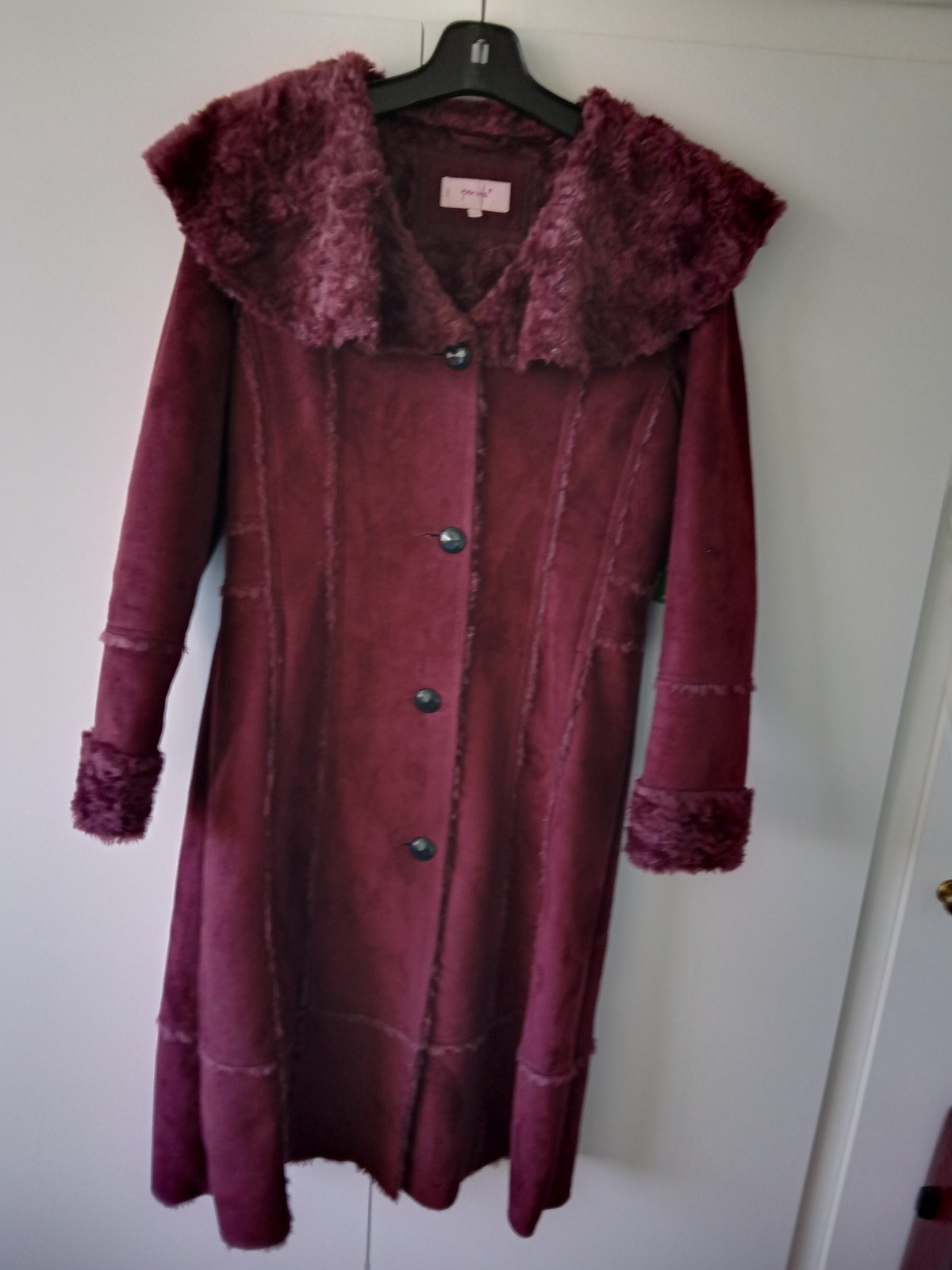 M and S Purple Per Una Ladies Longcoat Size 10