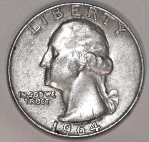 1964-D Washington Quarter - Extra Fine - Details - #2587EA