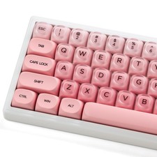PBT Keycaps Blush Pink 132 Keys MOA Profile Cute Custom Mechanical Keyboard