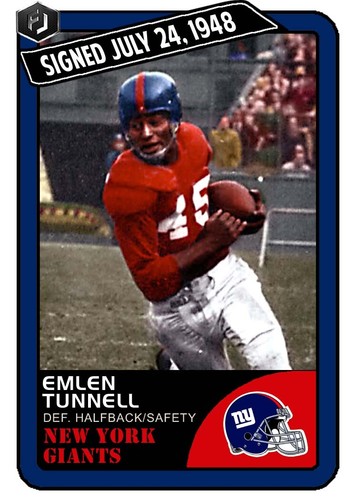 ACEO EMLEN TUNNELL NEW YORK GIANTS MASSGESCHNEIDERTE HANDGEFERTIGTE KUNSTKARTE - Bild 1 von 2
