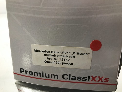 PREMIUM CLASSIXXS 12152 MERCEDES BENZ LP911 FLATBED TRUCK -RED1:43- GOOD IN BOX - Imagen 2 de 11
