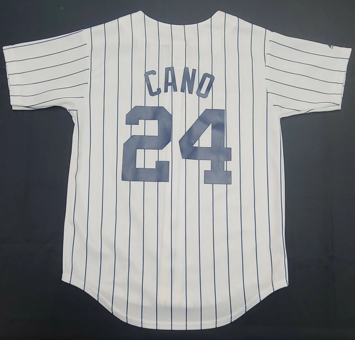 NEW YORK YANKEES MLB BASEBALL JERSEY MAJESTIC WHITE SIZE L #24 CANO