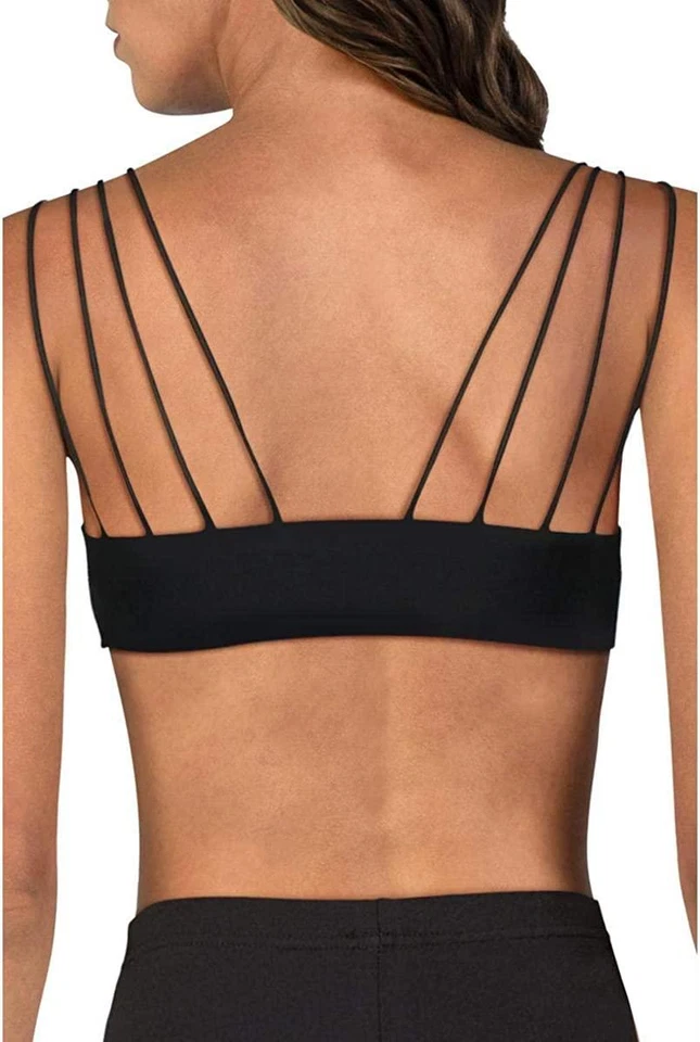 Volcom 284846 Simply Solid V Neck Bikini Top, Black, Size MD - Image 2 of 2