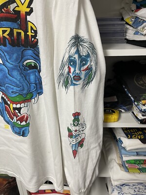 OZZY OSBOURNE VINTAGE LONG SLEEVE CONCERT T SHIRT 90s Tattoo RARE